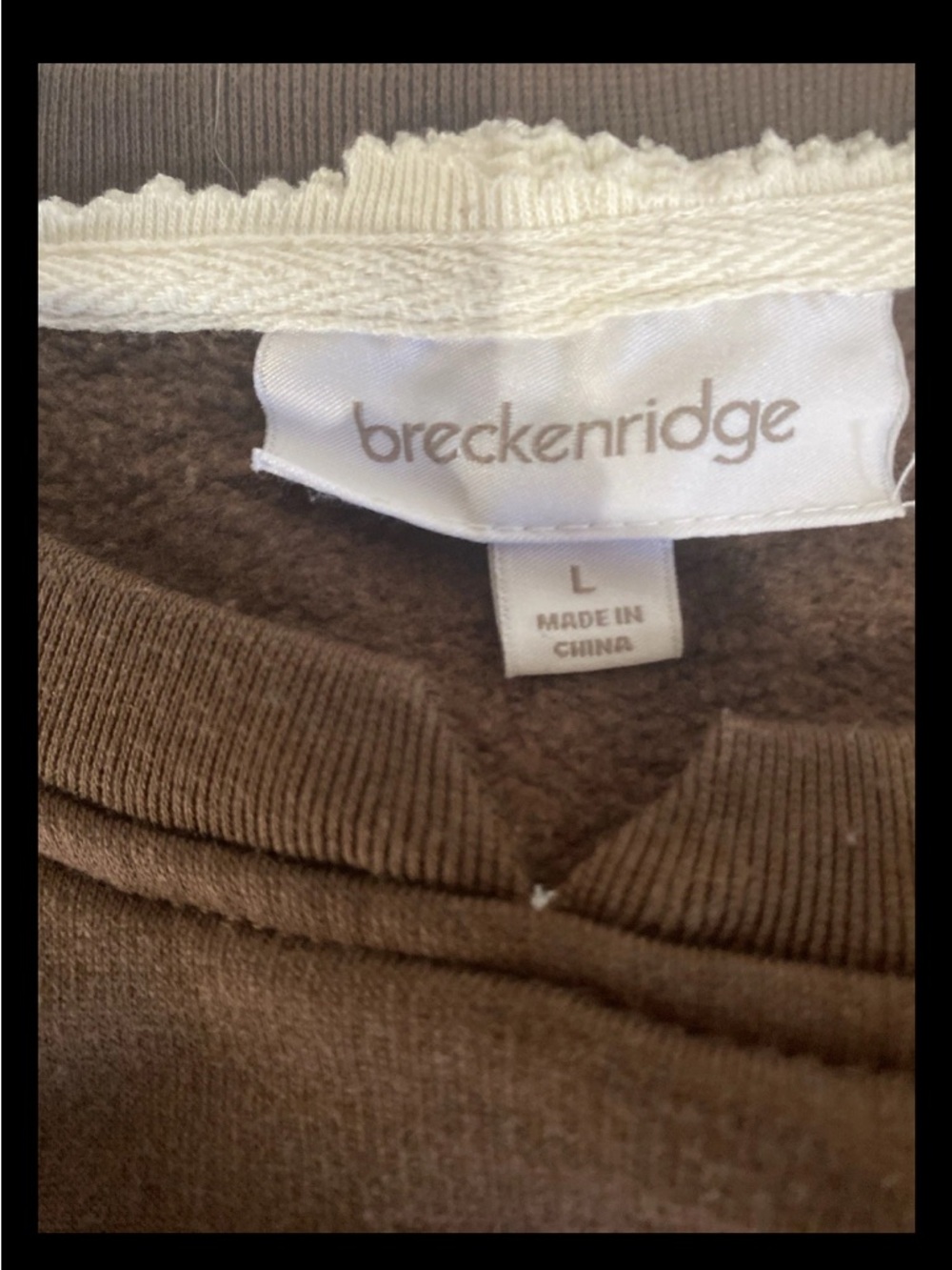 Breckenridge Vintage Autumn Leaves Embroidered Brown Sweatshirt Fall Aesthetic L - Picture 2 of 6
